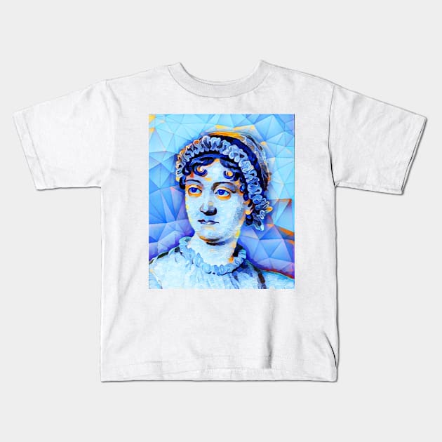 Jane Austen Portrait | Jane Austen Artwork | Jane Austen Painting 10 Kids T-Shirt by JustLit